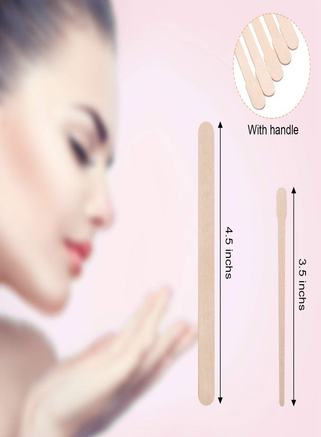 Maitys 1000 Pcs Wooden Wax Sticks Spatula Wax Applicator Sticks Wood Craft Sticks Include 500 Pcs Large Eyebrow Wax Applicator and 500 Pcs Small Wood Waxing Applicator Stick for Body Face Hair Removal - Image 2