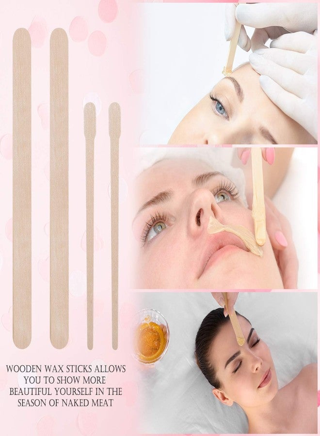 Maitys 1000 Pcs Wooden Wax Sticks Spatula Wax Applicator Sticks Wood Craft Sticks Include 500 Pcs Large Eyebrow Wax Applicator and 500 Pcs Small Wood Waxing Applicator Stick for Body Face Hair Removal - Image 5