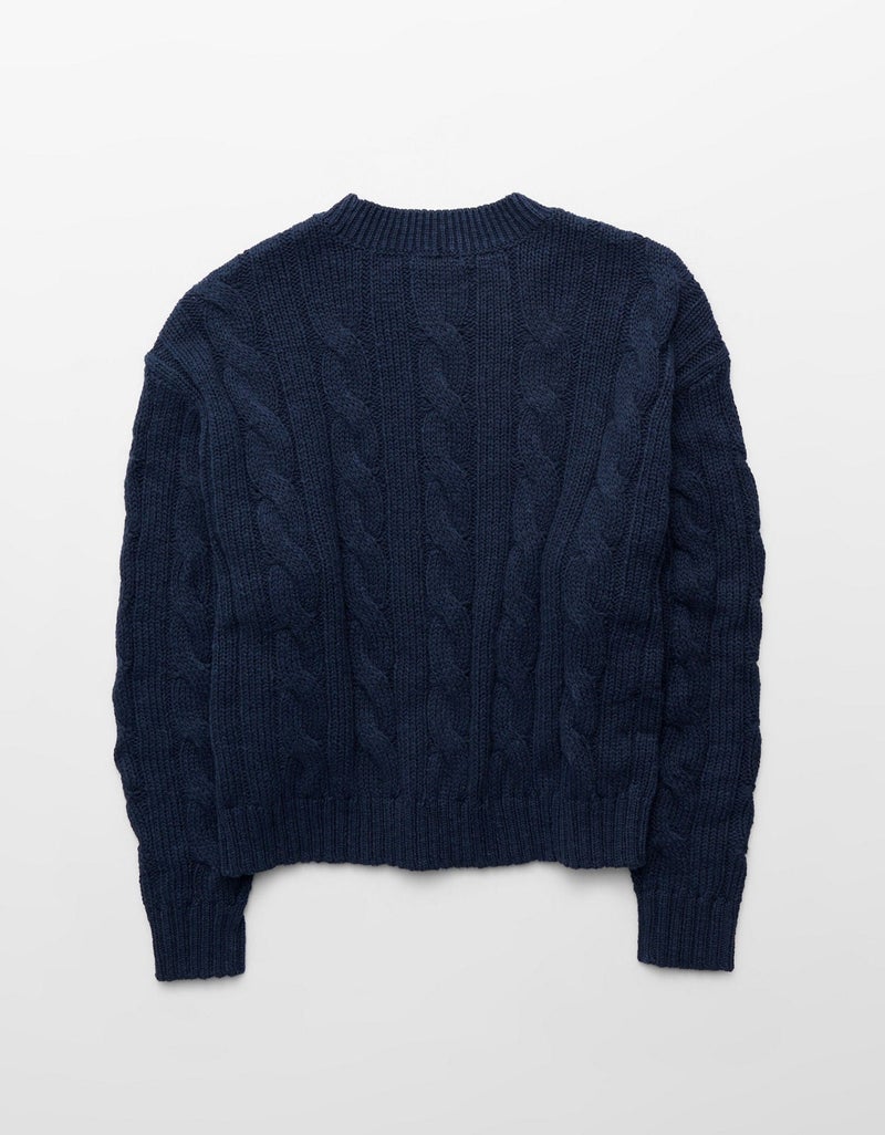 American Eagle AE Cropped Cable Knit Sweater - Image 5