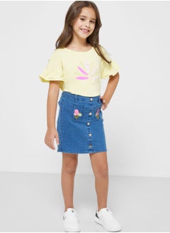 Girls Embriodered Skirt