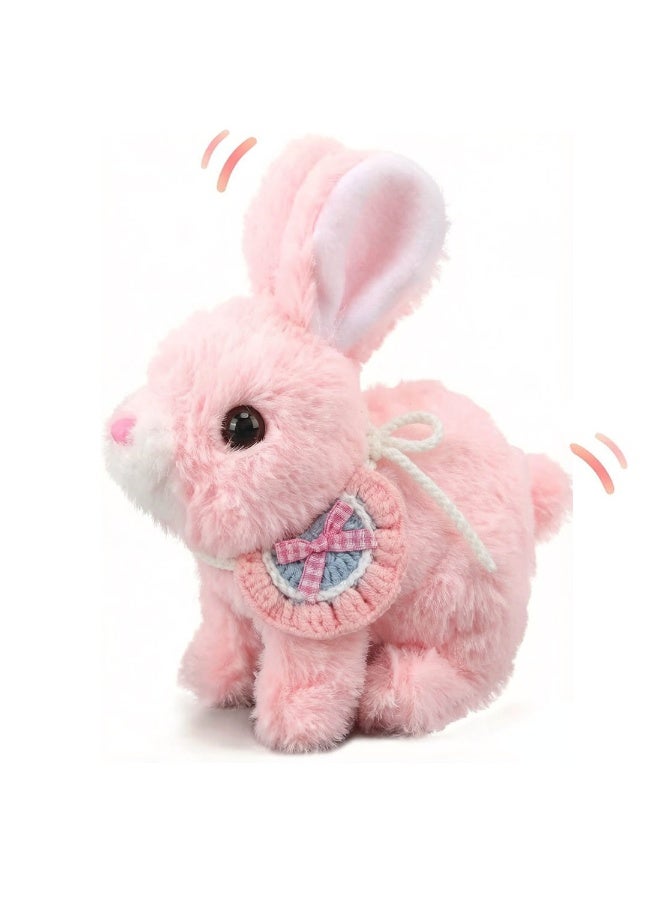 RAHAYM Hopping Walking Bunby Realistic Bunny Toy Rabbit Toy with Sounds, Wiggling Ears, Twitching Mouth and Nose, Educational Interactive Bunny Bunbi for Baby - Image 1