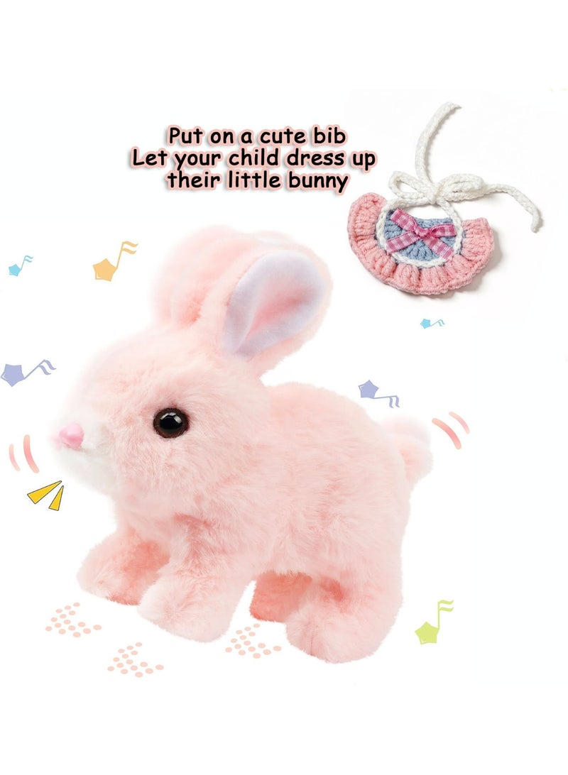 RAHAYM Hopping Walking Bunby Realistic Bunny Toy Rabbit Toy with Sounds, Wiggling Ears, Twitching Mouth and Nose, Educational Interactive Bunny Bunbi for Baby - Image 2