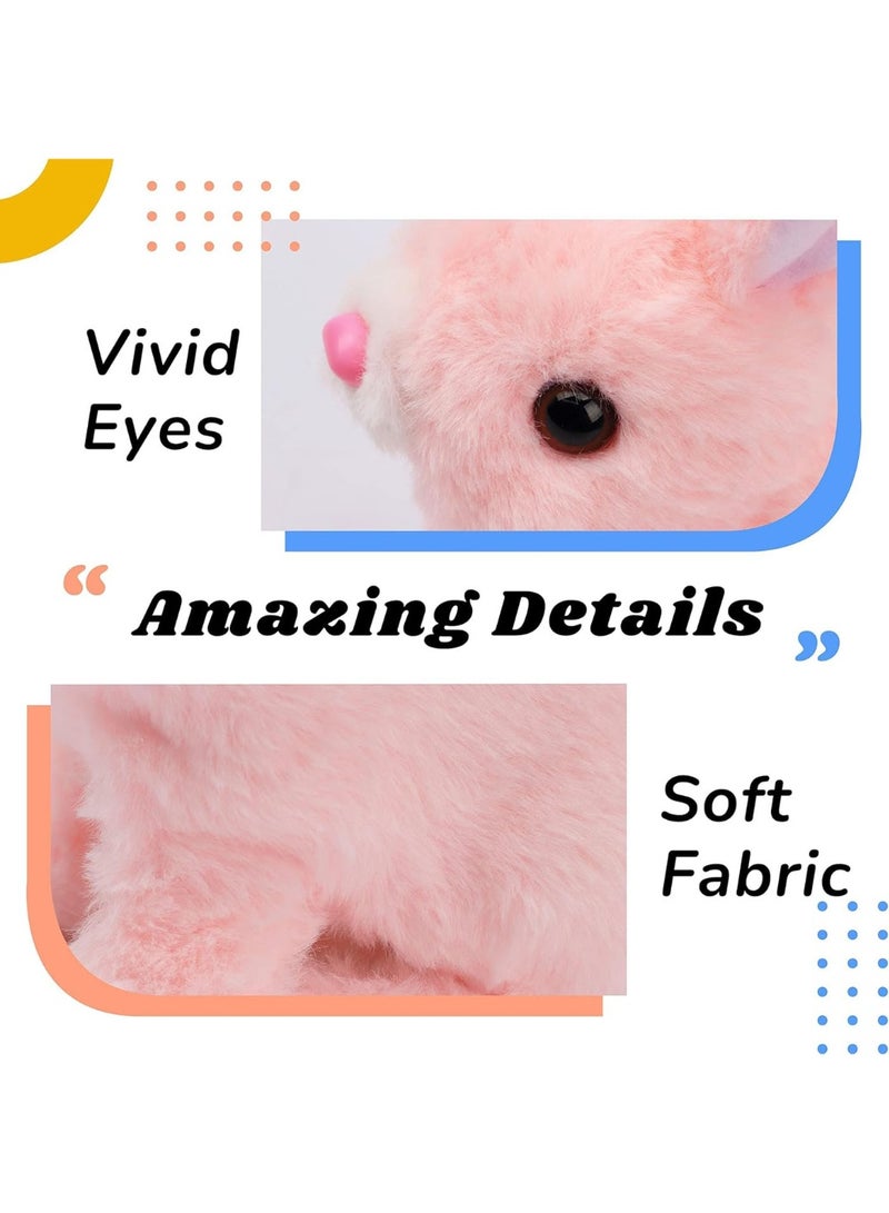 RAHAYM Hopping Walking Bunby Realistic Bunny Toy Rabbit Toy with Sounds, Wiggling Ears, Twitching Mouth and Nose, Educational Interactive Bunny Bunbi for Baby - Image 5