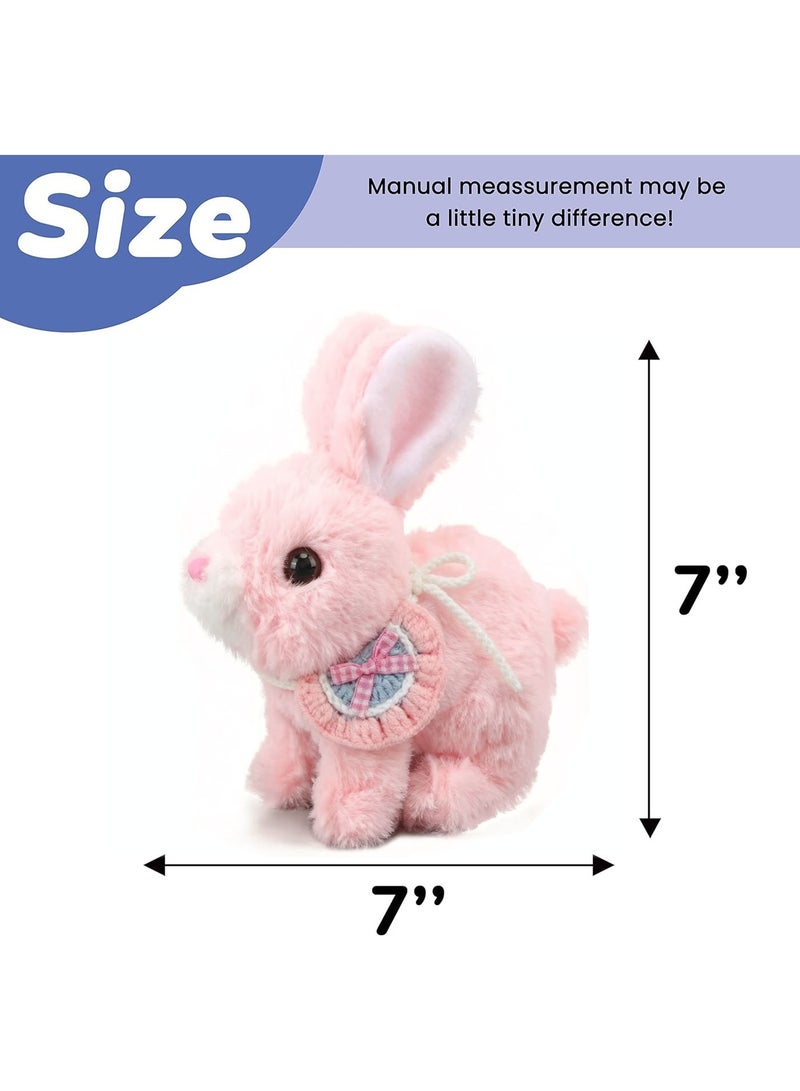 RAHAYM Hopping Walking Bunby Realistic Bunny Toy Rabbit Toy with Sounds, Wiggling Ears, Twitching Mouth and Nose, Educational Interactive Bunny Bunbi for Baby - Image 4