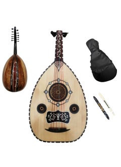 Al-Karz Music Super Deluxe Bandari Oud includes a padded bag and two pyramid picks. 