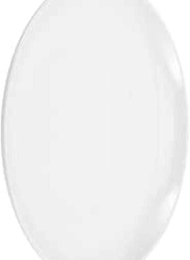 White Melamine 8 Inch Round Dinner Plates Food Grade Plastic Serving Trays For Home And Restaurant Use - Image 1
