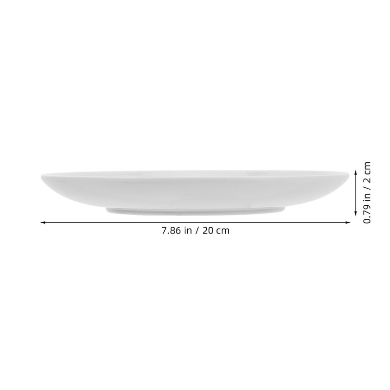 White Melamine 8 Inch Round Dinner Plates Food Grade Plastic Serving Trays For Home And Restaurant Use - Image 3