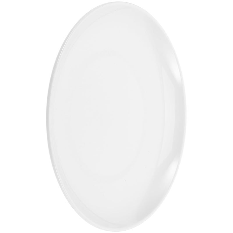 White Melamine 8 Inch Round Dinner Plates Food Grade Plastic Serving Trays For Home And Restaurant Use - Image 2
