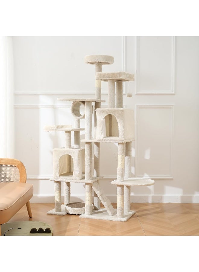 NeoStyle Cat Tower, Indoor Cat Tree With Sisal Covered Catch Posts and Plush Catch Balls, Suitable for Small and Medium-sized Cats - Image 5