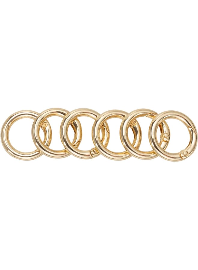 Round Metal Spring Clip Key Chains Ring Snap Hook Buckle Purse Handbag Crossbody Bag Making Supplies Hardware 6pcs (25mm) - Image 3