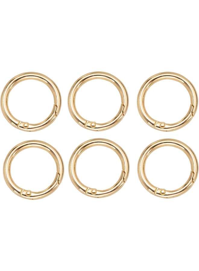 Round Metal Spring Clip Key Chains Ring Snap Hook Buckle Purse Handbag Crossbody Bag Making Supplies Hardware 6pcs (25mm) - Image 4
