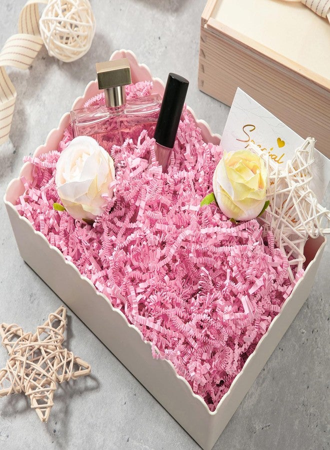 Mefleet 2 LB Crinkle Cut Paper Shred Filler Light Pink Crinkle Shredded Paper for Gift Box - Gift Basket Bag Filler - Grass Cushion Stuffing for Valentine's Day, Birthday Packaging Wrapping - Image 3