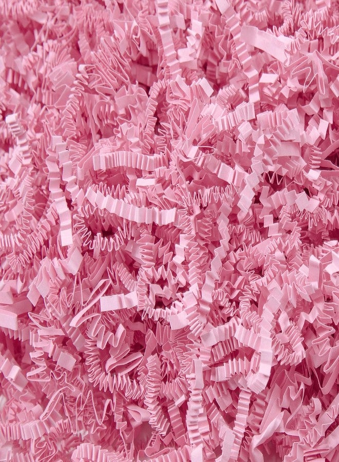 Mefleet 2 LB Crinkle Cut Paper Shred Filler Light Pink Crinkle Shredded Paper for Gift Box - Gift Basket Bag Filler - Grass Cushion Stuffing for Valentine's Day, Birthday Packaging Wrapping
