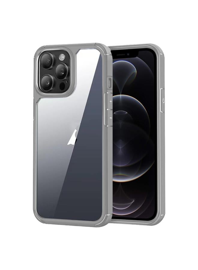 زبون جراب لهاتف iPhone 12 Pro Max مصنوع من مادة الأكريليك والبولي يوريثين الحراري الشفاف المقاوم للصدمات - Image 1