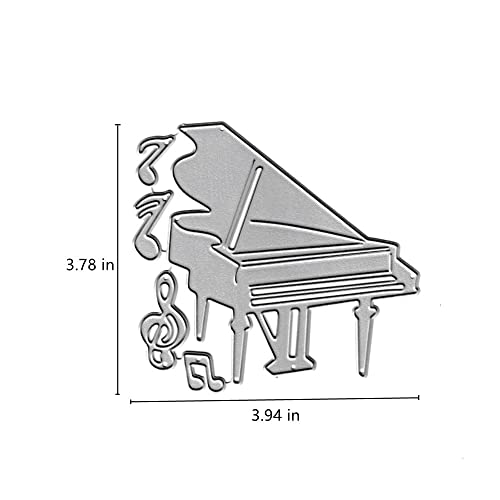 AHTOLS Piano Cutting Dies,Music Note Die Cuts Metal Embossing Stencils Template Mould for Card Scrapbooking and DIY Craft Album Paper Card Decor - Image 2