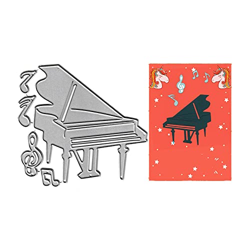 AHTOLS Piano Cutting Dies,Music Note Die Cuts Metal Embossing Stencils Template Mould for Card Scrapbooking and DIY Craft Album Paper Card Decor - Image 1