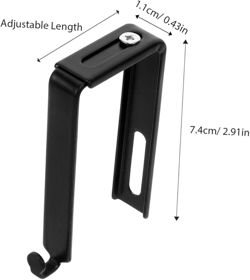 PartyKindom 4 حزمة خطاطيف قابلة للتعديل لخزائن الملابس الثقيلة لأبواب الخزائن والملابس والقبعات والحقائب - Image 3