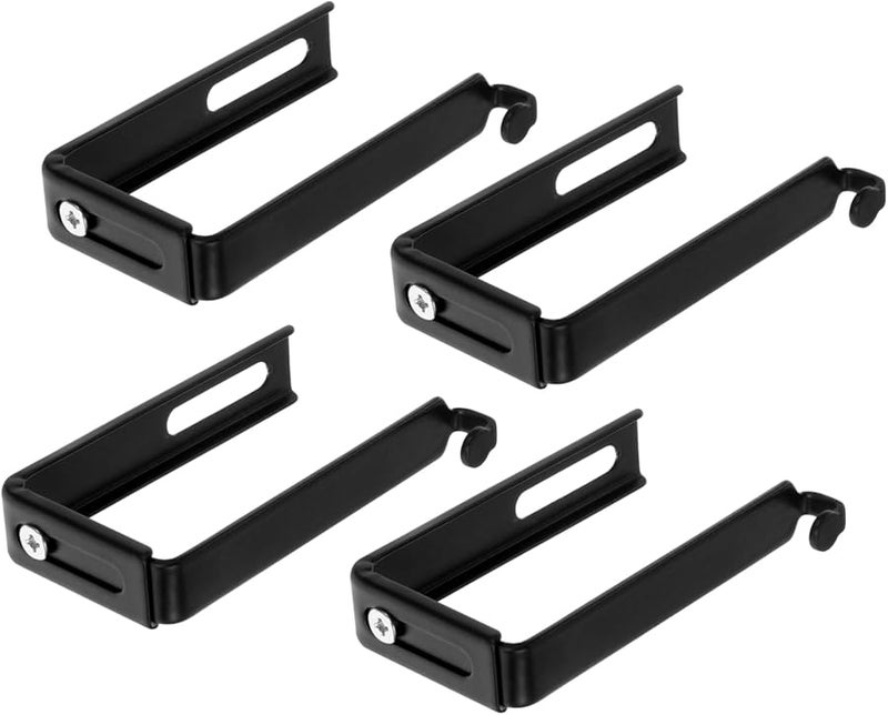 PartyKindom 4 حزمة خطاطيف قابلة للتعديل لخزائن الملابس الثقيلة لأبواب الخزائن والملابس والقبعات والحقائب - Image 2