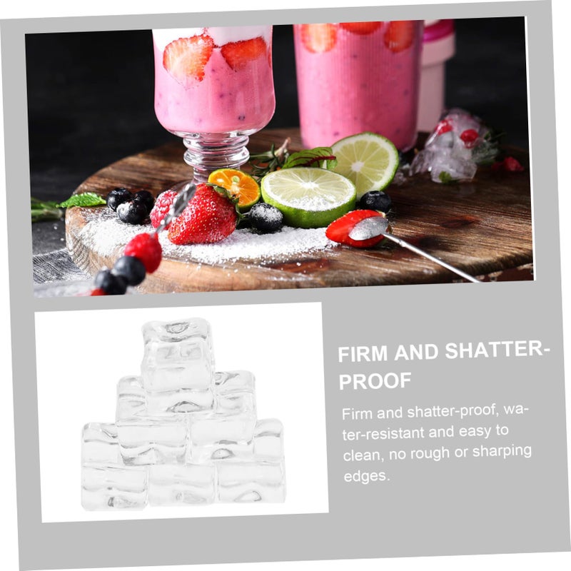 Reusable Realistic Faux Ice Cubes 200Pcs Irregular Shape For Drinks Party Decorations Photography Props - Image 5