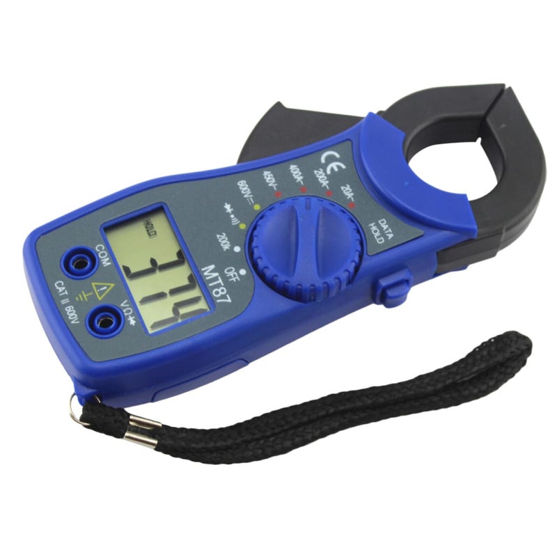 Blue Mini Digital Clamp Multitester High Sensitivity Voltage Measurement Off Warning Diode Testing - Image 2