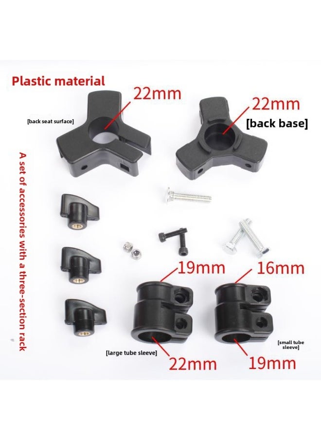 Generic Photography Camera Tripod Bracket Lamp Holder Locking Clamp Buckle Fixing Fixture Fishing Telescopic Rod Plastic Round Pipe Fittings-Body Color: About 4.5cm Long  - Image 2