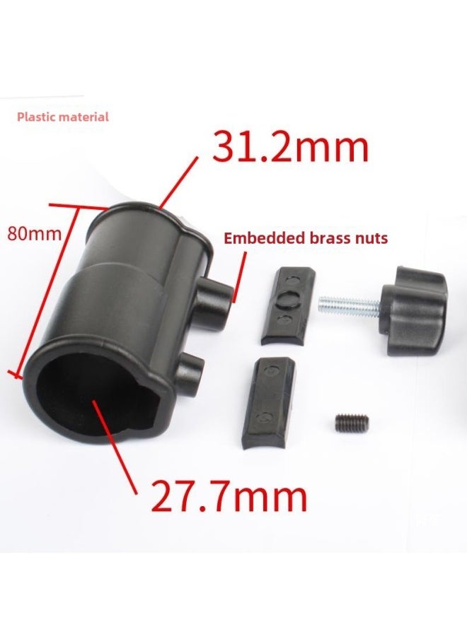 Generic Photography Camera Tripod Bracket Lamp Holder Locking Clamp Buckle Fixing Fixture Fishing Telescopic Rod Plastic Round Pipe Fittings-Body Color: About 4.5cm Long  - Image 4