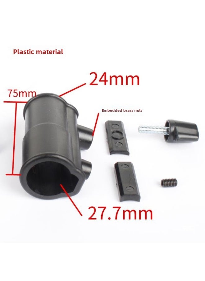 Generic Photography Camera Tripod Bracket Lamp Holder Locking Clamp Buckle Fixing Fixture Fishing Telescopic Rod Plastic Round Pipe Fittings-Body Color: About 4.5cm Long  - Image 5