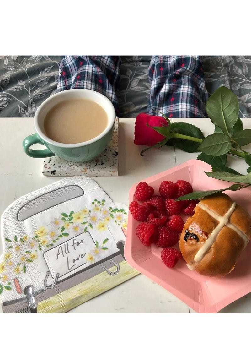 توكينج تيبلز أطباق سداسية نحب الباستيل، عبوة من  قطعة - Image 4