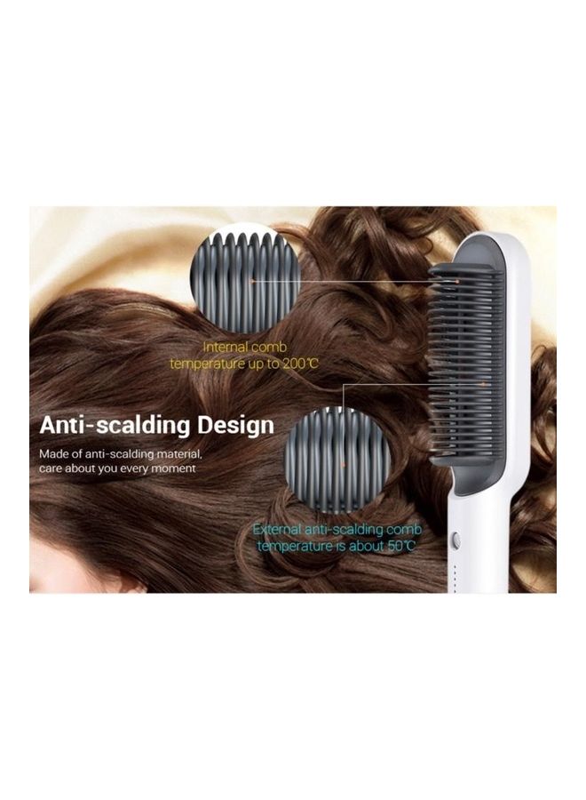 NIBEMINENT Electric Straight Hair Curler Comb Brush Black - Image 3