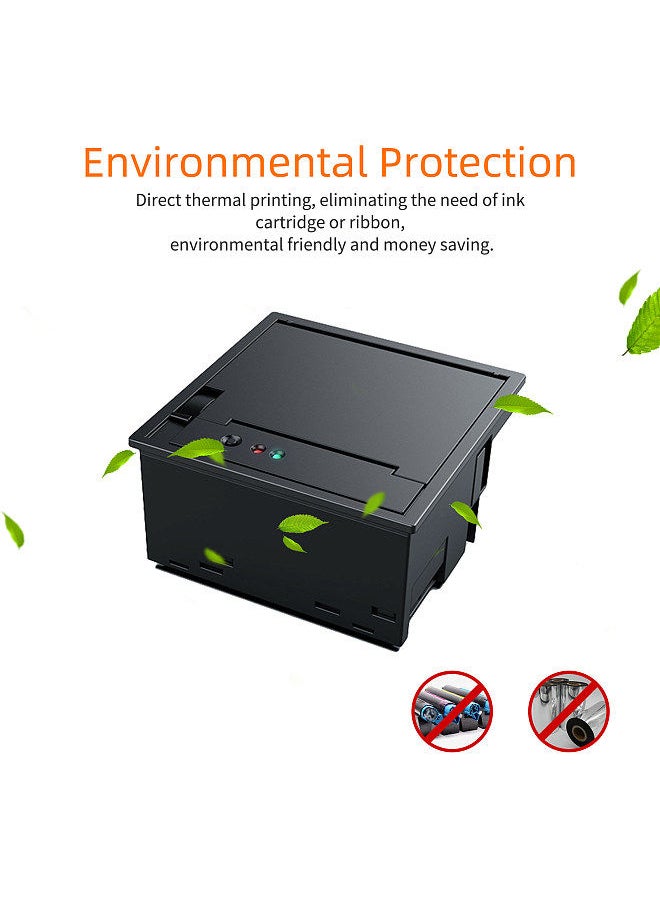 Generic - Embedded Thermal Receipt Printer 58MM Mini Label Printing Module with USB+TTL Serial Port Support ESC/POS Commands for Weighing Apparatus Cash Register Self-Service Terminal - Image 1
