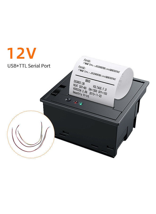 Generic - Embedded Thermal Receipt Printer 58MM Mini Label Printing Module with USB+TTL Serial Port Support ESC/POS Commands for Weighing Apparatus Cash Register Self-Service Terminal - Image 1