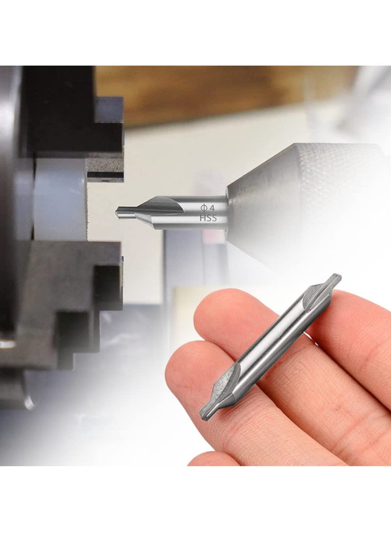 SOLARAE 7 Pcs Center Drill Bits, High Speed Steel Center Drill Bit 60 Degree Angle Countersink Bit, 1mm 1.5mm 2mm 2.5mm 3mm 4mm 5mm Countersink Lathe Mill Tool Kit for Lathe Center Hole Metalworking - Image 5