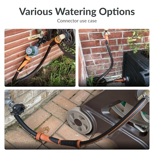 Giraffe Tools Garden Hose 58 Water Hose Heavy Duty Flexible Lightweight Hybrid Hose with Swivel Handle 5ft Female to Female Fittings Burst 600 PSI Short Leader Hose - Image 3