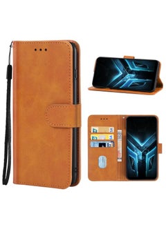 HuHa Case Cover Leather Phone Case For Asus ROG Phone 3 ZS661KL Brown 