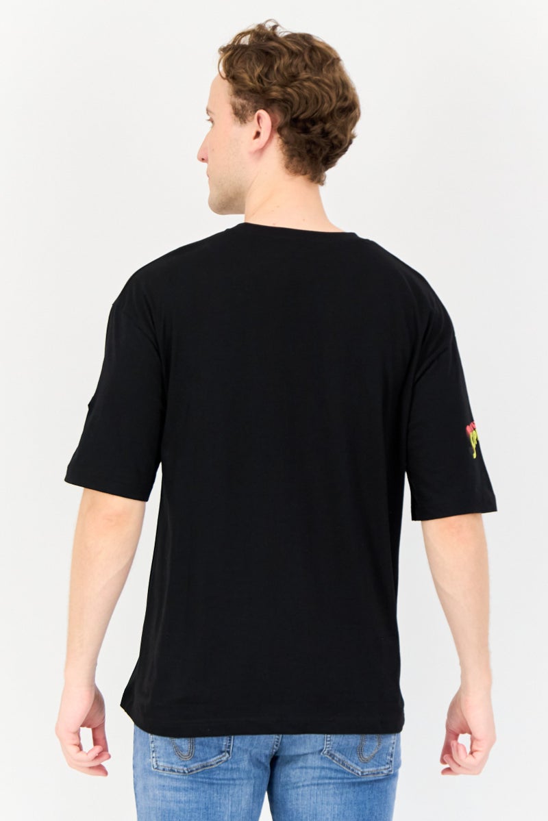 DC Superman Men Crew Neck Short Sleeve Graphic Print T-shirt, Black - Image 3