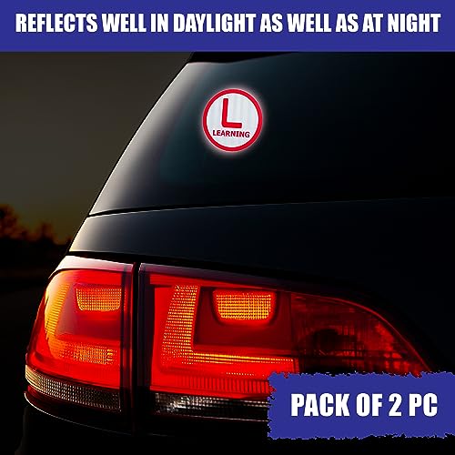 Goelite Reflective L Sticker for Learning Driver, Waterproof Board Sticker for Car, Easily Removable Material (15cm x 15 cm, 2pcs) (Style 2) - Image 3