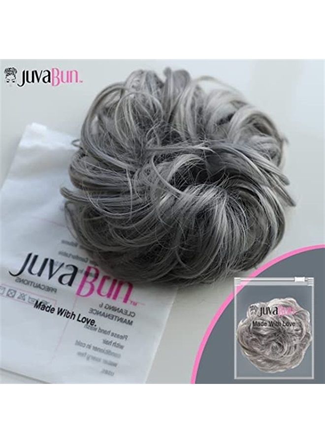 Messy Bun Hair Piece - Salt And Pepper| Hair Pieces for Women & Men| Messy Bun Hair Piece Human Hair | Everyday Wear | Washable & Realistic|Synthetic Hair Bun Scrunchie |Salt And Pepper Color