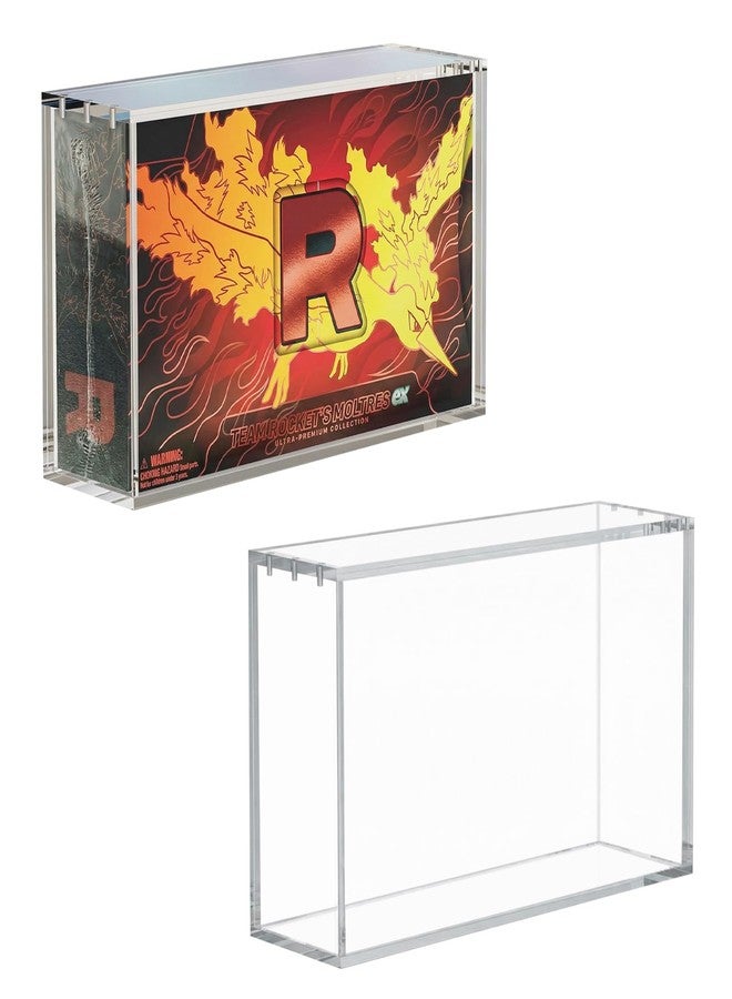 VINJKZQ Acrylic UPC Case Only for Team Rocket's Moltres ex Ultra-Premium Collection, 8mm Side & 5mm Front Clear Acrylic Protector Box, Magnetic Lid, UV-Resistant Dustproof UPC Display Case, Box Not Included - Image 1