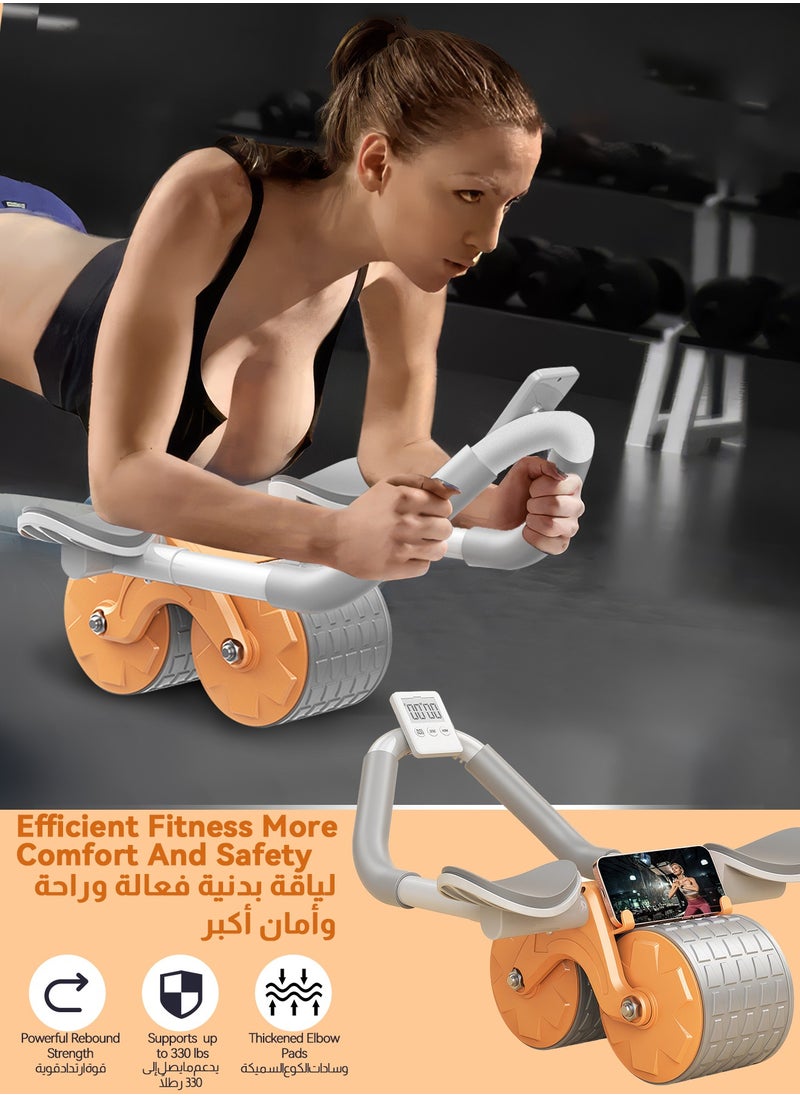 ULHYC 2024 New with timer Ab Abdominal Exercise Roller Elbow Support abs roller wheel core exercise equipment Automatic Rebound Abdominal Wheel  - Image 2