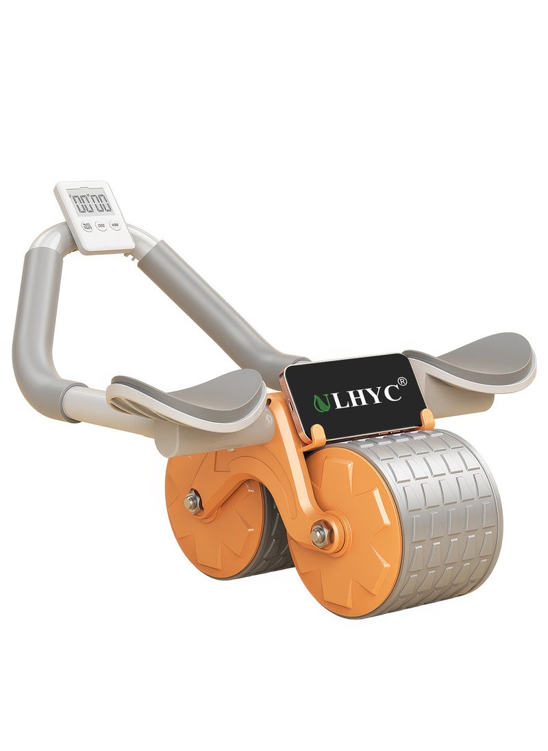 ULHYC 2024 New with timer Ab Abdominal Exercise Roller Elbow Support abs roller wheel core exercise equipment Automatic Rebound Abdominal Wheel  - Image 1