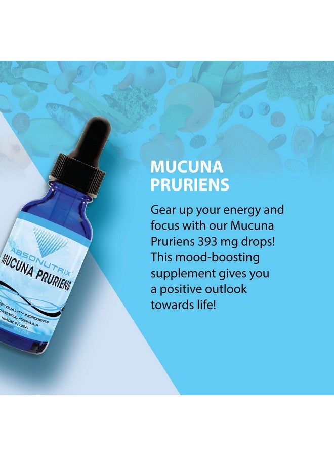 Absonutrix Mucuna Pruriens 393mg, 4 Oz Liquid, 300 Servings, Made in USA, Quick Absorption, Quality Potent Ingredients, Third-Party Tested, Non-GMO, GMP Certified, Cruelty-Free Products - Image 4