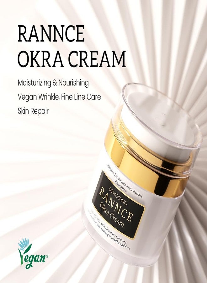 dongsung Rannce DONGSUNG Okra Cream, 1.76oz Vegan Mucin Cream form Korea Anti Aging Face Cream with Functional Okra Extracts, Wrinkle Improvement, Hydrates and Moisturizes Skin, Improves Firmness, 50g - Image 4
