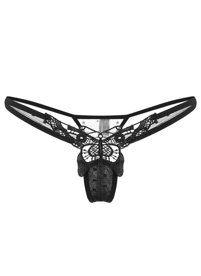 Generic - Women's Rise Butterfly Panties,Comfortable and Breathable Underwear,Butterfly Embroidered Transparent Underwear Women's Low Waisted Minimalist Underwear - Image 1