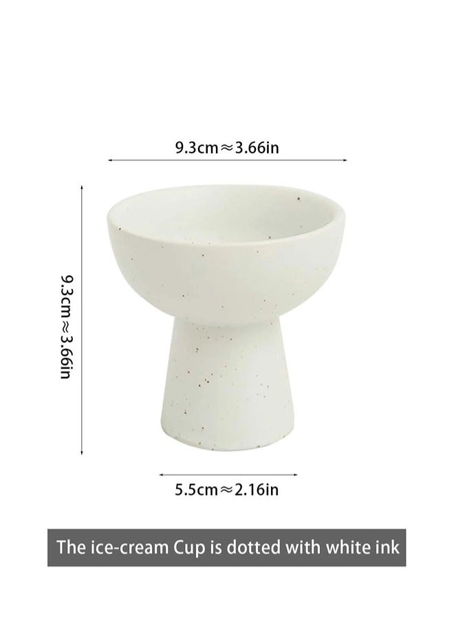 شيبشيب أوعية الحلوى السيراميكية ، وأوعية الآيس كريم للسندايس ، والفواكه ، والسلطات ، والوجبات الخفيفة - Image 3