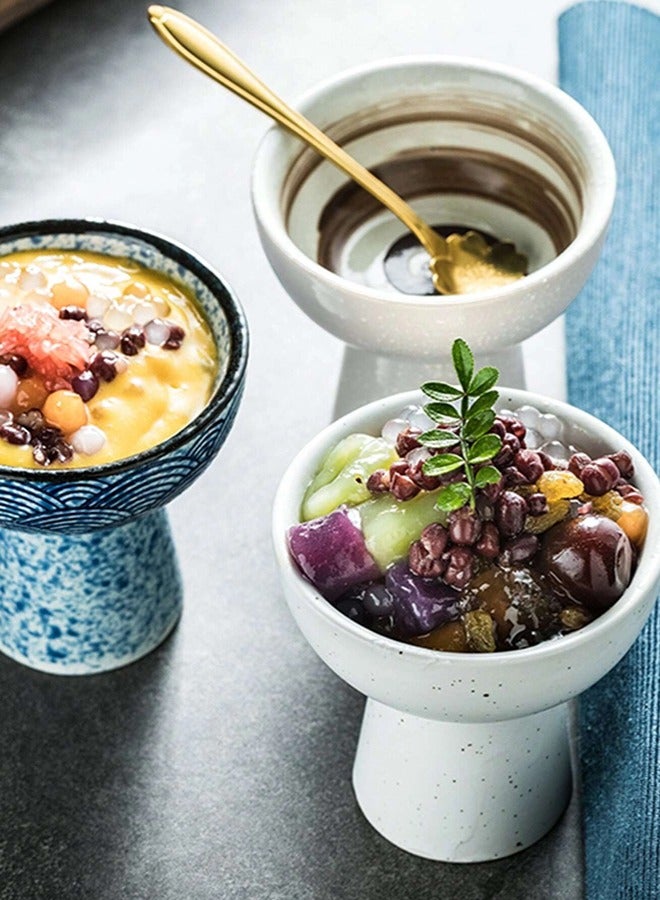 شيبشيب أوعية الحلوى السيراميكية ، وأوعية الآيس كريم للسندايس ، والفواكه ، والسلطات ، والوجبات الخفيفة - Image 5