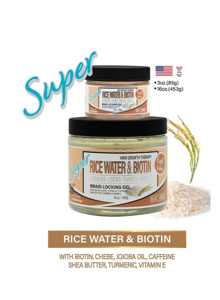 NEXT IMAGE - Braid Locking Gel Super Hold [Rice Water] - Image 3