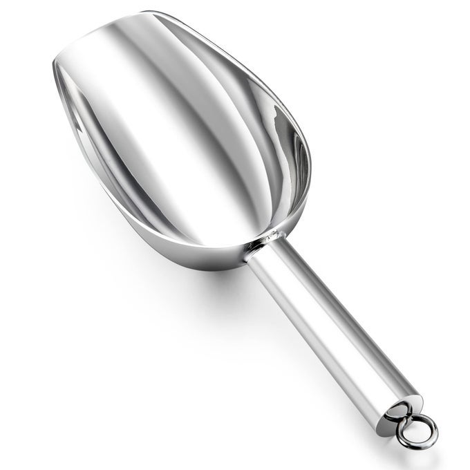 8OZ ICE SCOOP STAINLESS STEEL FOOD SCOOP FOR KITCHEN BAR GARDEN BUFFET METAL FLOUR CANDY SWEET SCOOP WITH STURDY DESIGN MIRROR FINISHED EASY CLEAN DISHWASHER SAFE