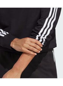 Adidas هودي قصير من قماش تيري الفرنسي بثلاثة خطوط من Essentials  - Image 4