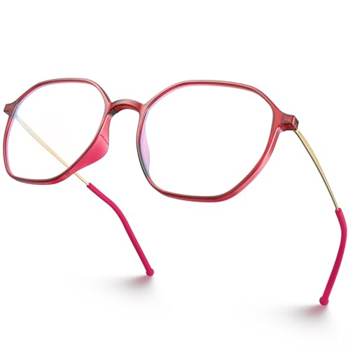 VISOONE Lightweight TR90 Blue Light Blocking Glasses Frame with Anti Glare Eye Protection for Women and Men RANE - Image 1