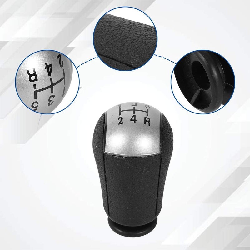 cheekyglo Shift Knob, Car 5 Speed Shifter Knob Compatible for Focus Mondeo MK3 Mustang S-MAX Galaxy (Color : Gray) - Image 2